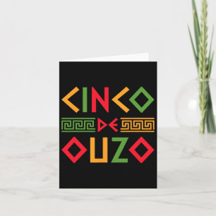 Cinco De Ouzo Retro Funny Greek Easter Cinco De Ma Card