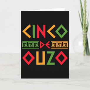 Cinco De Ouzo Retro Funny Greek Easter Cinco De Ma Card