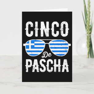 Cinco De Pascha Greece Flag Funny Greek Easter Cin Card