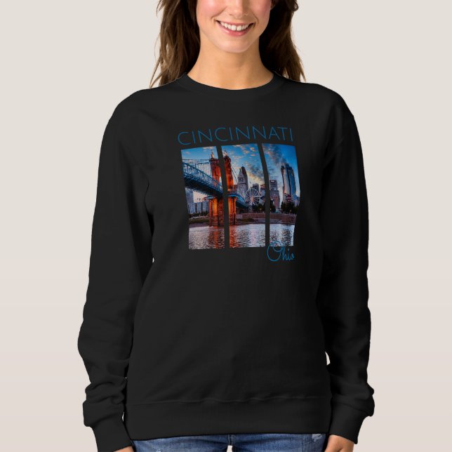 Cincy Downtown Skyscraper Cincinnati Ohio Skyline  Sweatshirt (Front)