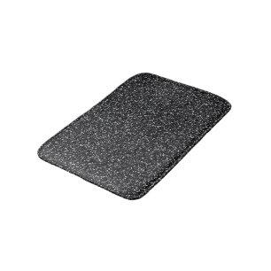 Cinder Black Glitter Bath Mat