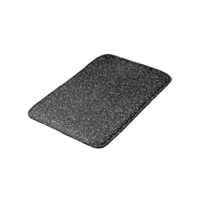 Cinder Black Glitter Bath Mat (Angled)