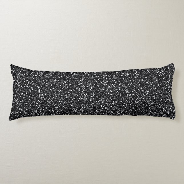 Cinder Black Glitter Body Cushion (Front)