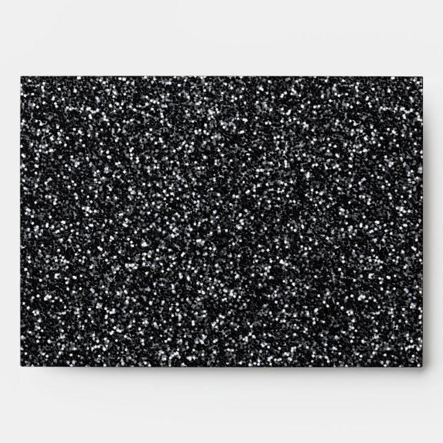 Cinder Black Glitter Envelope (Front)
