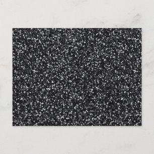 Cinder Black Glitter Postcard
