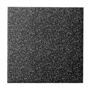 Cinder Black Glitter Tile