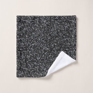 Cinder Black Glitter Wash Cloth