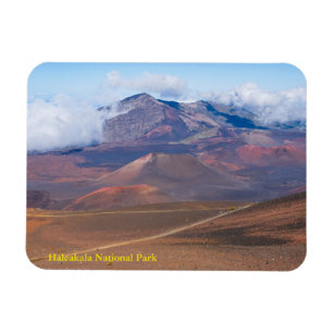 cinder cones and mountains at haleakala crater magnet