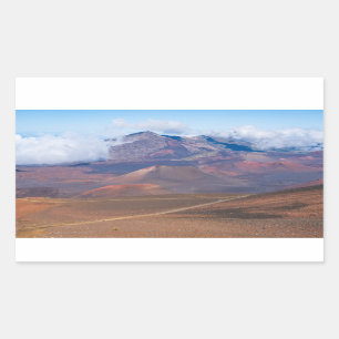 cinder cones and mountains at haleakala crater rectangular sticker