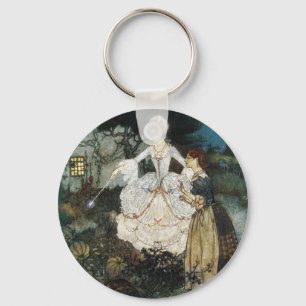 Cinderella and Fairy Godmother Key Ring