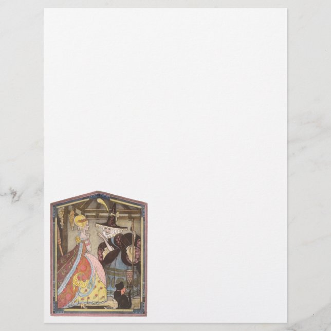 Cinderella and Fairy Godmother, Vintage Fairy Tale Flyer (Front)