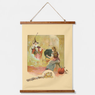 Cinderella And Her Fairy God Mother  Hanging Tapestry