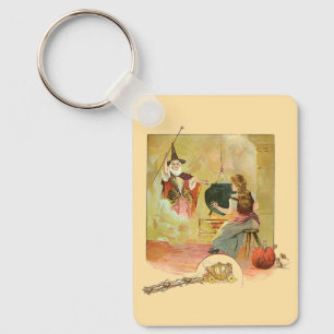 Cinderella And Her Fairy God Mother Key Ring