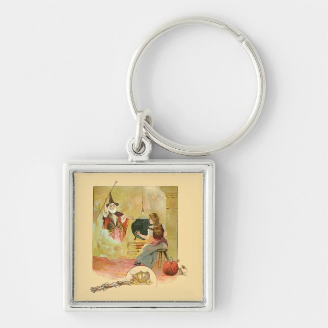 Cinderella And Her Fairy God Mother  Key Ring (Front)