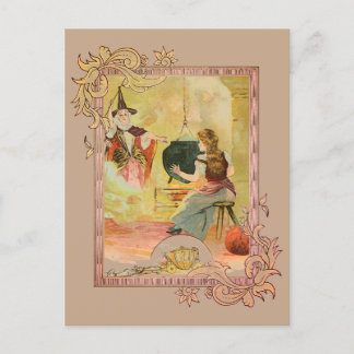 Cinderella And Her Fairy God Mother Postcard