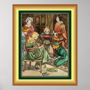 Cinderella And Her Prince ~ Trying On The Slipper Poster