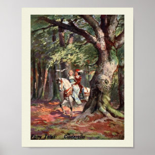 Cinderella and The Prince, 1907, Vintage Style Poster