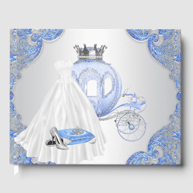 Cinderella Birthday Party Guest Book (Front)