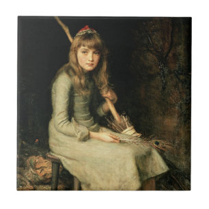 Cinderella (by John Everett Millais) Tile