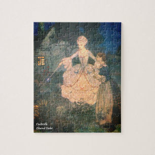 Cinderella Fairy Godmother Old Book Illustration Jigsaw Puzzle