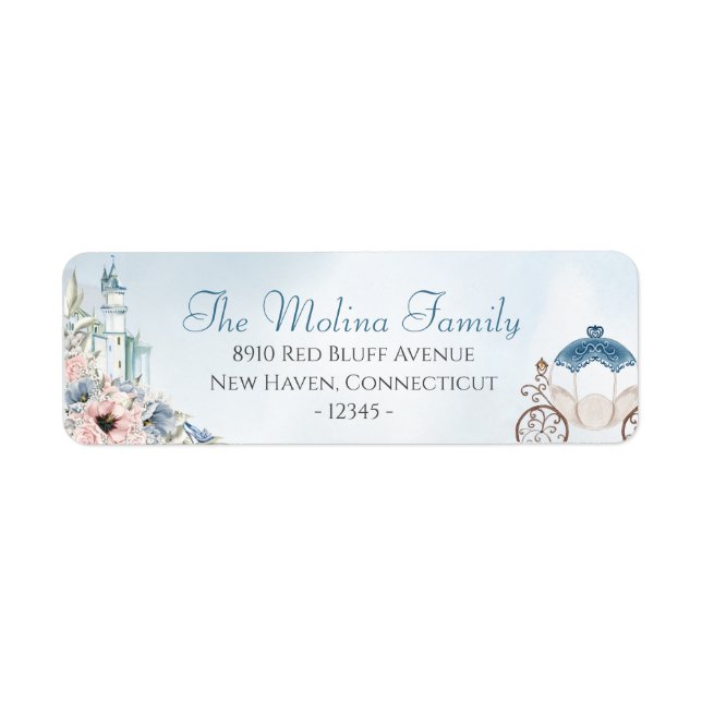 Cinderella Fairy Tale Carriage Return Address (Front)
