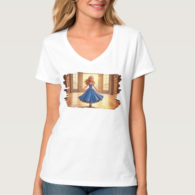 Cinderella Getting Ready – Magical Dress Transform T-Shirt (Front)