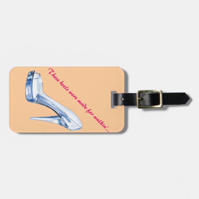 Cinderella Glass Heel work badge Luggage Tag (Front Horizontal)