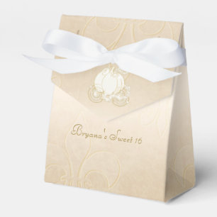 Cinderella Gold Carriage Beige Party Favour Boxes