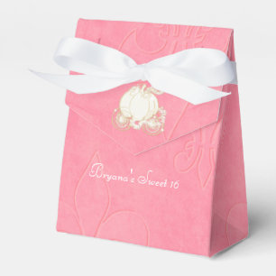 Cinderella Gold Carriage Pink Party Favour Boxes