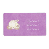Cinderella Gold Carriage Purple Princess Label