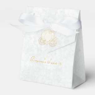 Cinderella Gold Carriage White Party Favour Boxes