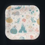 Cinderella Inspired Party Supplies Paper Plate<br><div class="desc">A unique Cinderella inspired pattern perfect for a little girl's party.</div>