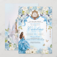 Cinderella Light Blue Royal Princess Quinceañera