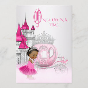 Cinderella Once Upon a Time Princess Birthday Invitation