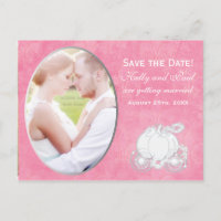 Cinderella Pink & Silver Carriage Photo Postcard