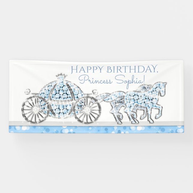 Cinderella Princess Birthday Banner (Horizontal)