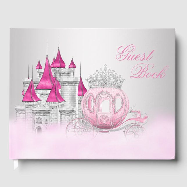 Cinderella Princess Birthday Party Guest Book (Front)