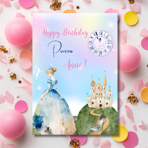 Cinderella Princess Happy Birthday Greeting Card