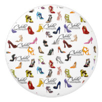 Cinderella Shoe Quote Ceramic Pull Door Knob