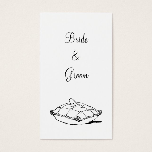 Cinderella Slipper on Pillow Custom Wedding Tag (Front)