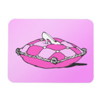 Cinderella Slipper on Pink Pillow