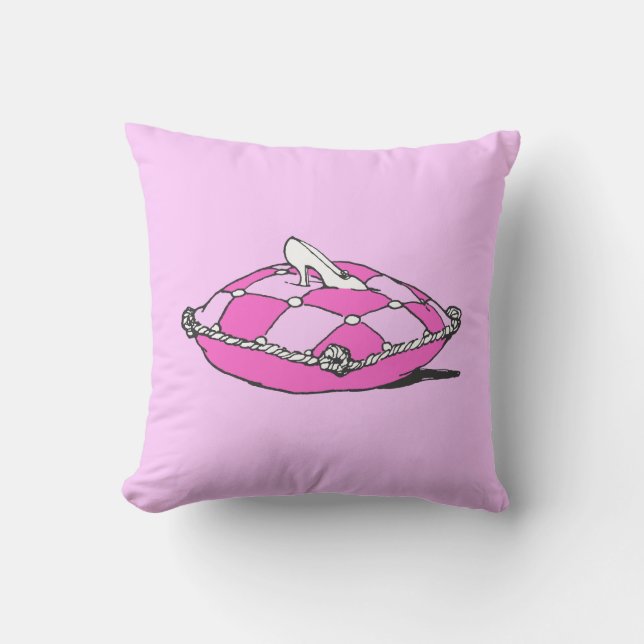 Cinderella Slipper Pink Pillow (Front)