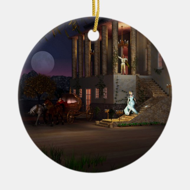 Cinderella's Coach Ceramic Tree Decoration (Front)