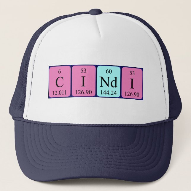 Cindi periodic table name hat (Front)