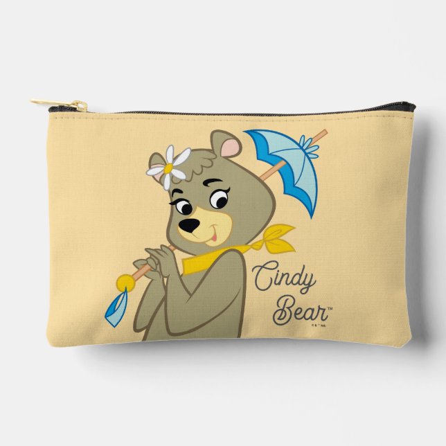 Cindy Bear Holding Parasol Accessory Pouch (Front)