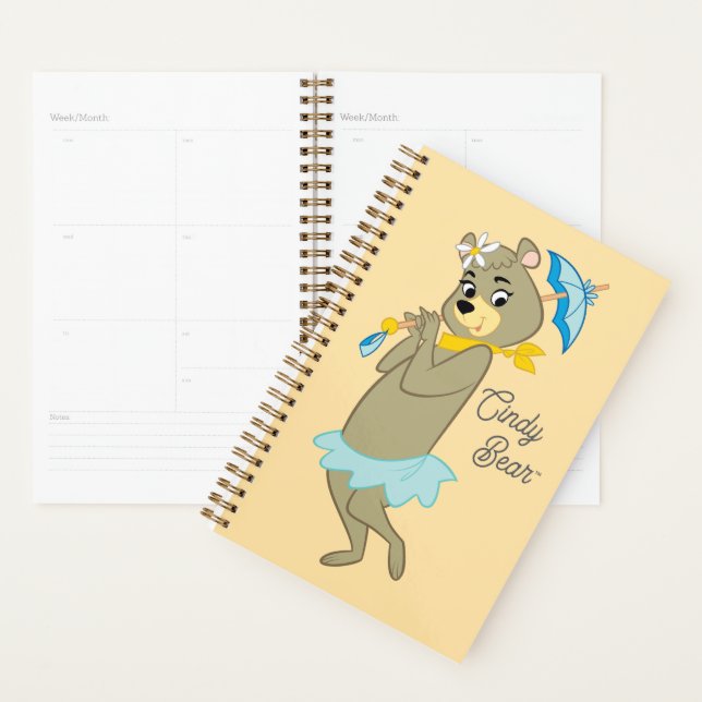 Cindy Bear Holding Parasol Planner (Display)