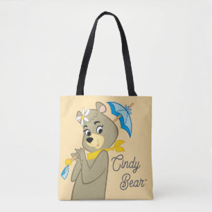 Cindy Bear Holding Parasol Tote Bag