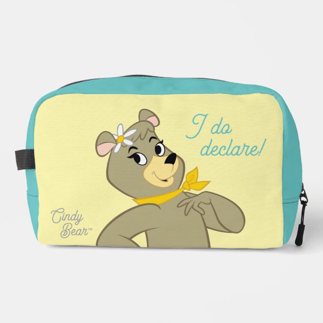 Cindy Bear Playful Pose Dopp Kit (Front)