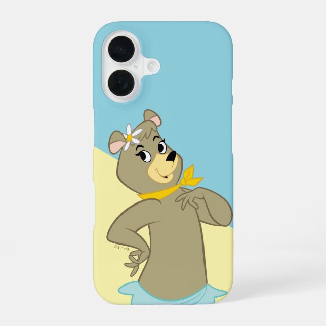 Cindy Bear Playful Pose iPhone 16 Case (Back)