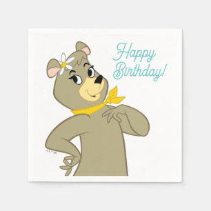 Cindy Bear Playful Pose Napkin